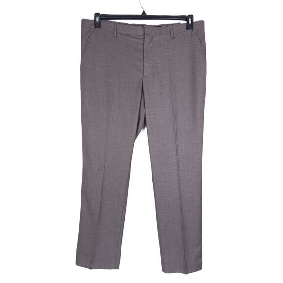 Perry Ellis Portfolio Men's Slim-Fit Stretch Dress Pants Major Brown 38x30 NWT - Picture 2 of 6